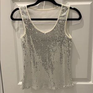 Free With Purchase! NWOT Silver Sequinned Tank Top